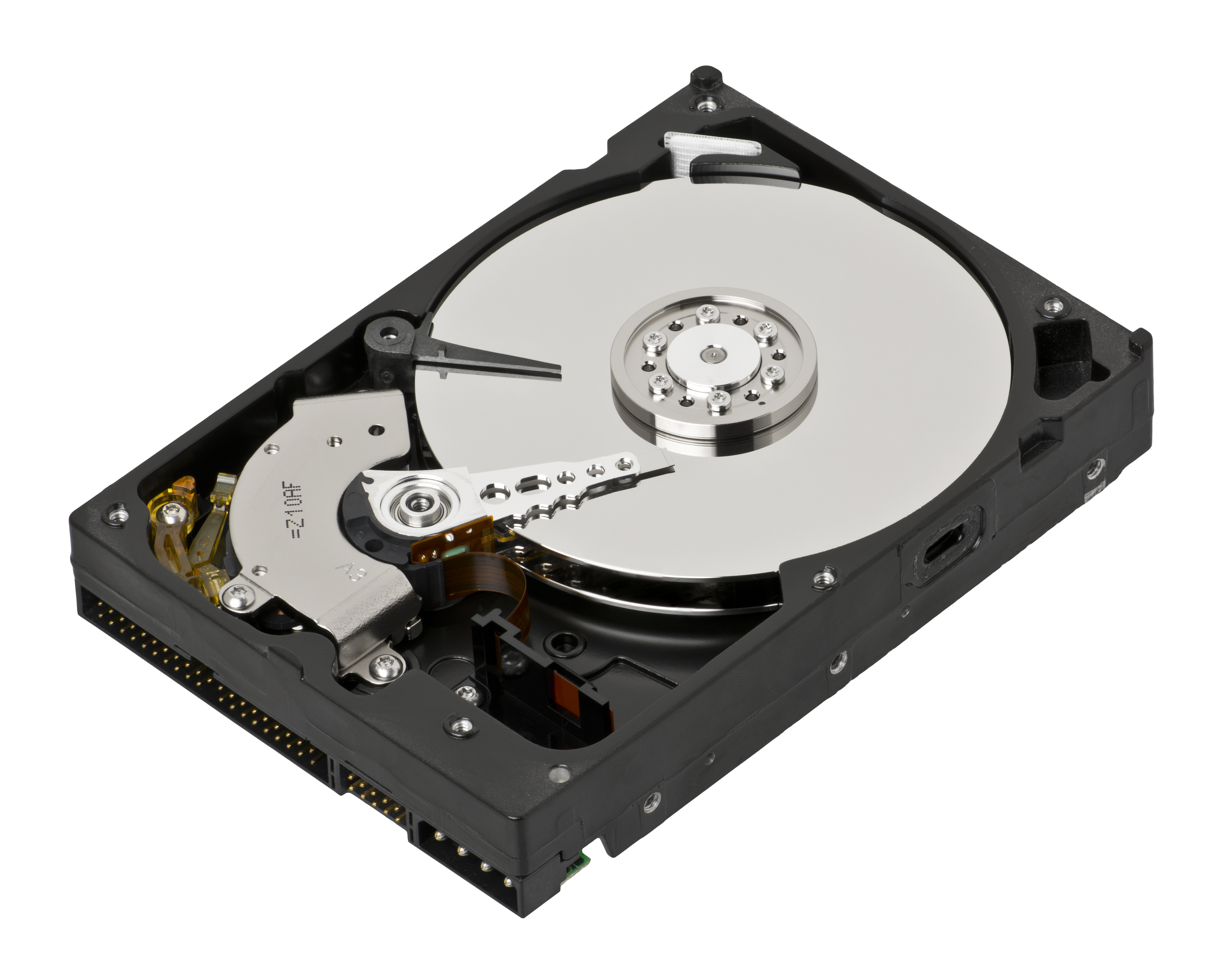 A3.5" hard disk drive with PATA connections.